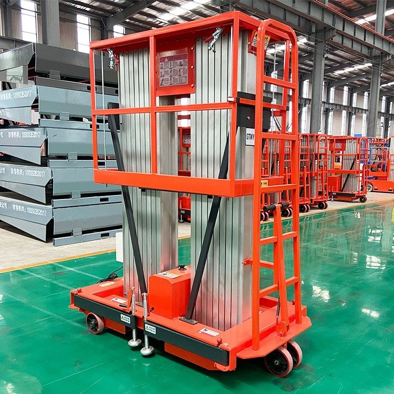 Double Mast Aluminum Vertical Man Lift price